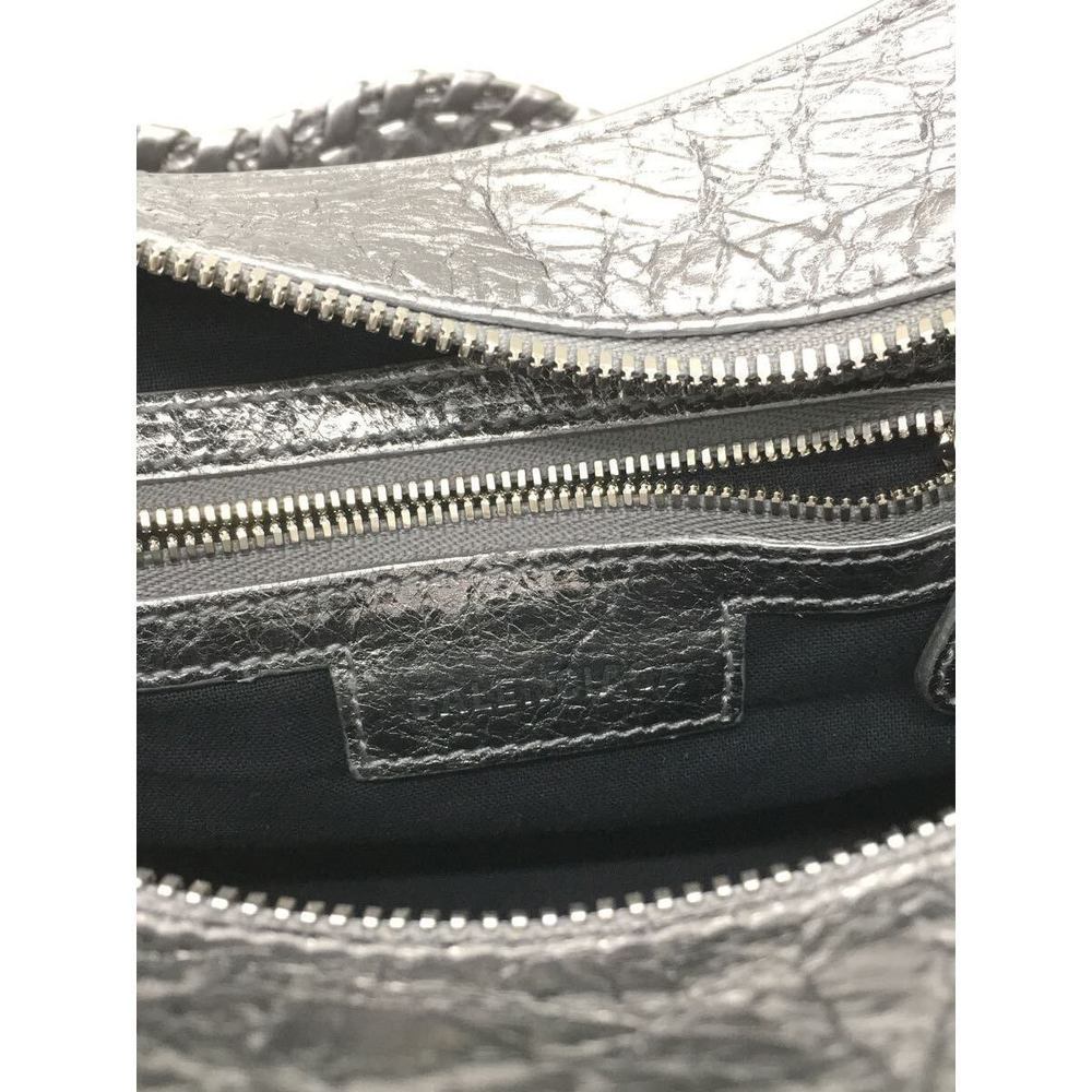 Balenciaga Lamb Leather Silver Shoulder Bag View 4